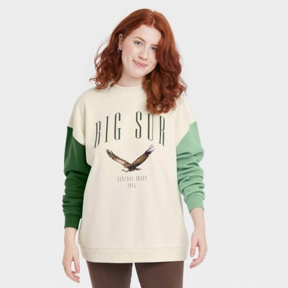 Women's Big Sur Graphic Sweatshirt - Off-White Colorblock